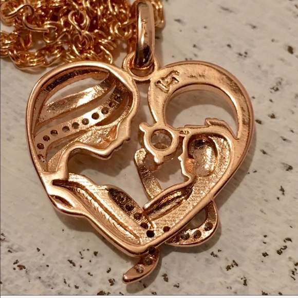 Mother and Child Heart Necklace - Picture 5 of 5